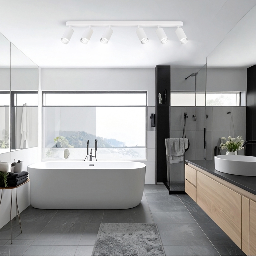 Brilagi - Foco para casa de banho SELE 6xGU10/30W/230V IP44 branco