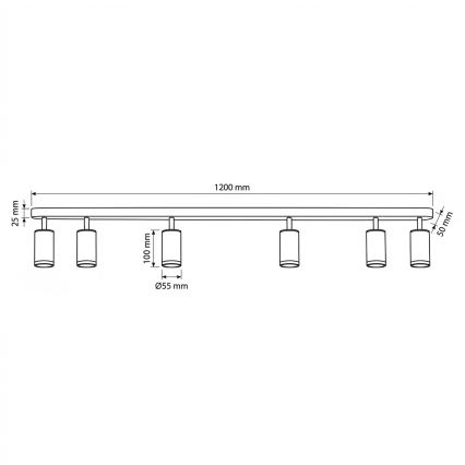 Brilagi - Foco para casa de banho SELE 6xGU10/30W/230V IP44 branco