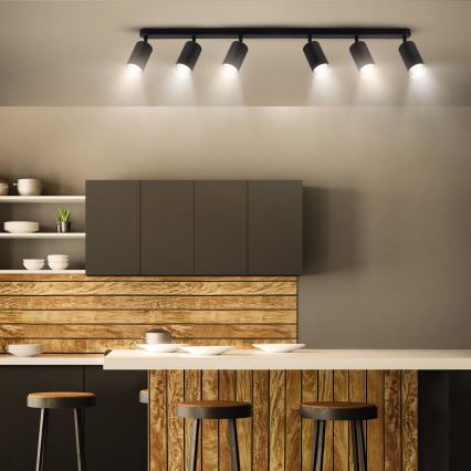 Brilagi - Foco para casa de banho SELE 6xGU10/30W/230V IP44 preto