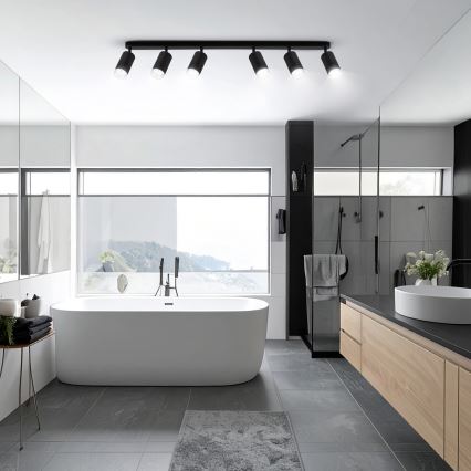 Brilagi - Foco para casa de banho SELE 6xGU10/30W/230V IP44 preto