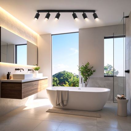 Brilagi - Foco para casa de banho SELE 6xGU10/30W/230V IP44 preto