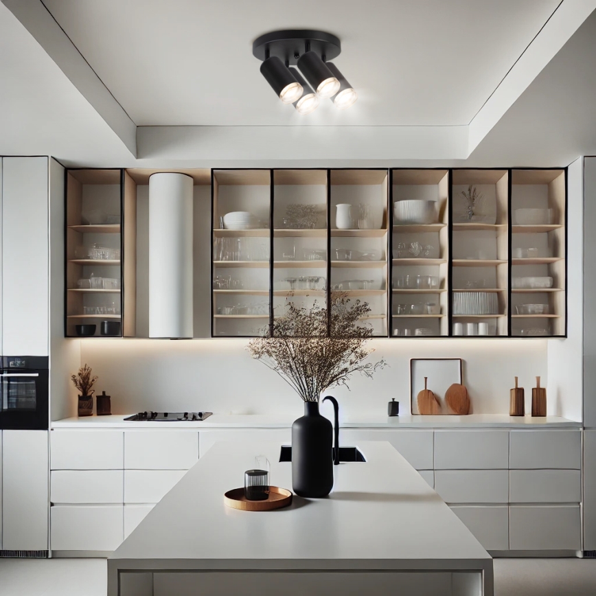 Brilagi - Foco para casa de banho SELE AQUA 4xGU10/30W/230V IP44 preto