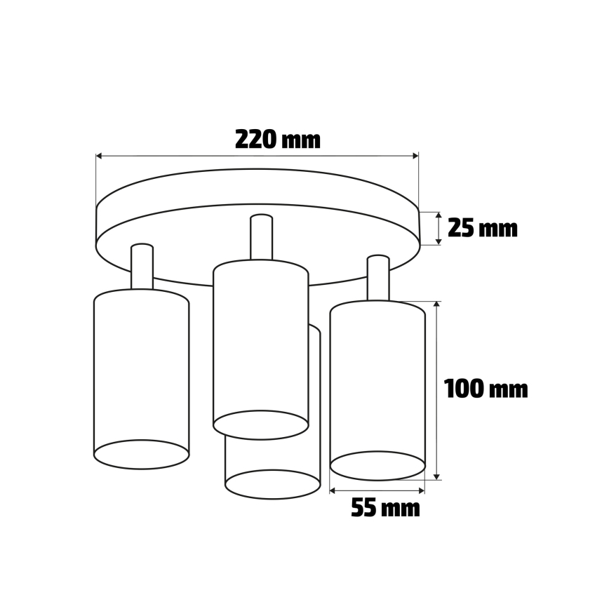 Brilagi - Foco para casa de banho SELE AQUA 4xGU10/30W/230V IP44 preto