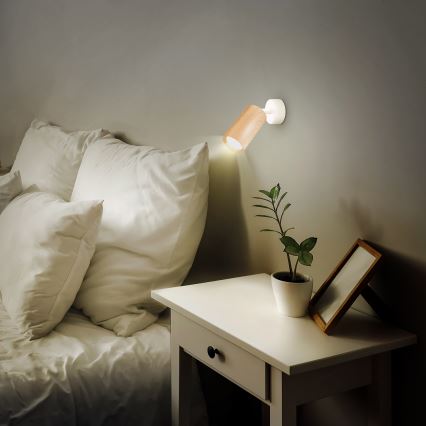 Brilagi - Foco SELE 1xGU10/30W/230V branco/decoração em carvalho