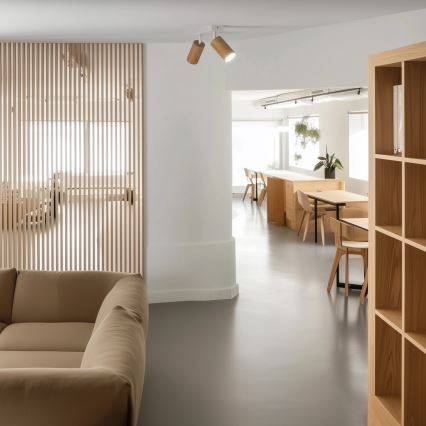 Brilagi - Foco SELE 2xGU10/30W/230V branco/decoração em carvalho