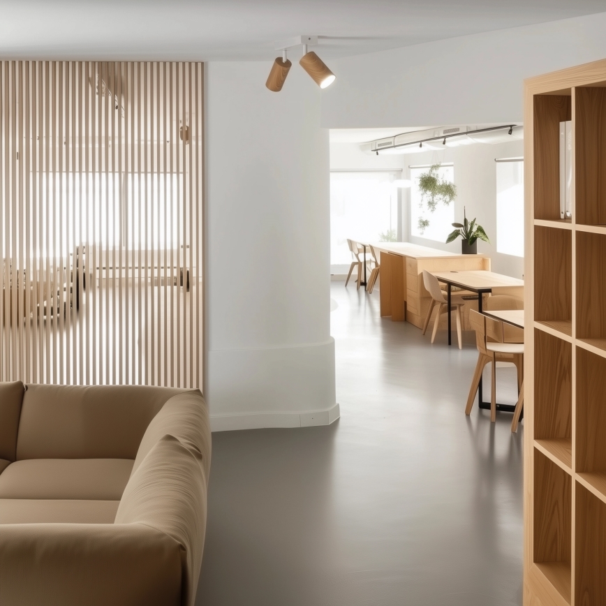 Brilagi - Foco SELE 2xGU10/30W/230V branco/decoração em carvalho