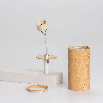 Brilagi - Foco SELE 2xGU10/30W/230V branco/decoração em carvalho