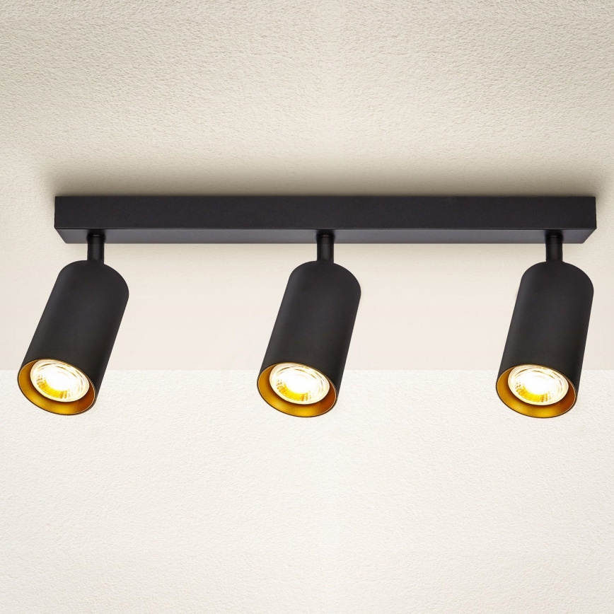 Brilagi - Foco SELE 3xGU10/30W/230V preto/dourada