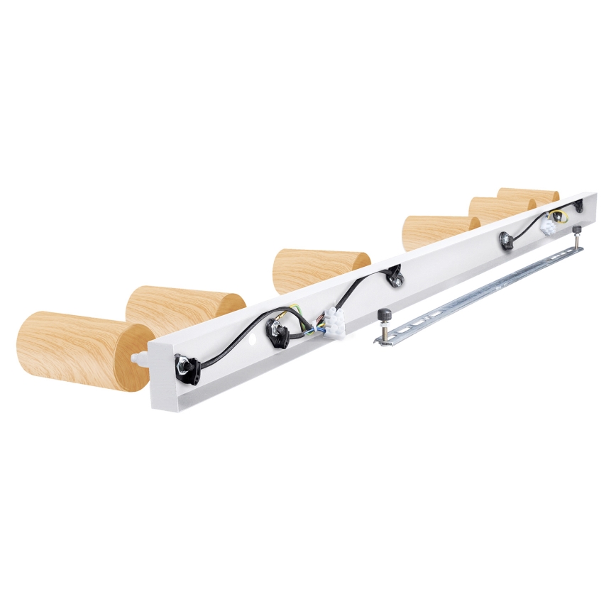 Brilagi - Foco SELE 6xGU10/30W/230V branco/decoração em carvalho