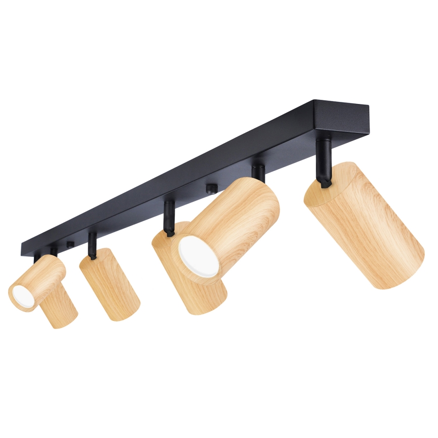 Brilagi - Foco SELE 6xGU10/30W/230V preto/decoração em carvalho