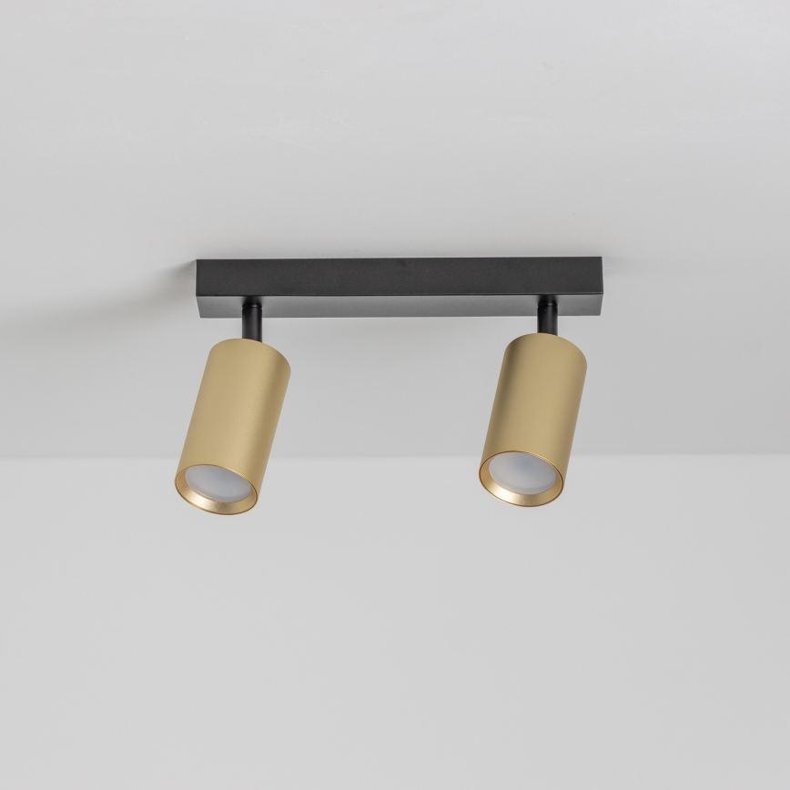 Brilagi - Foco SELE GOLDEN 2xGU10/30W/230V preto/dourado