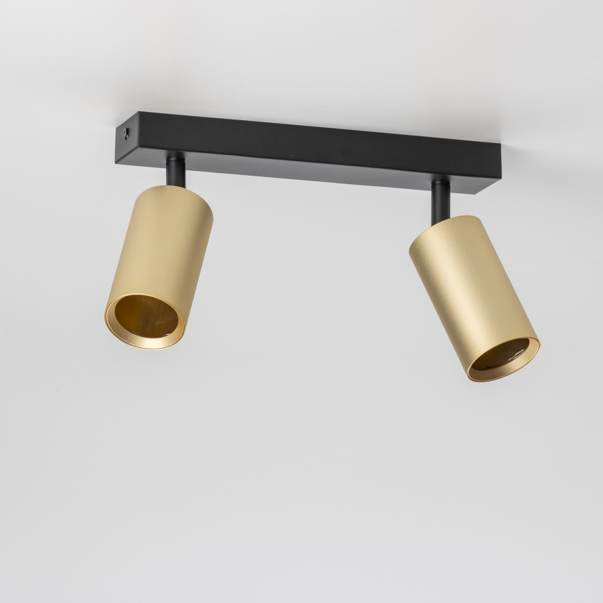 Brilagi - Foco SELE GOLDEN 2xGU10/30W/230V preto/dourado