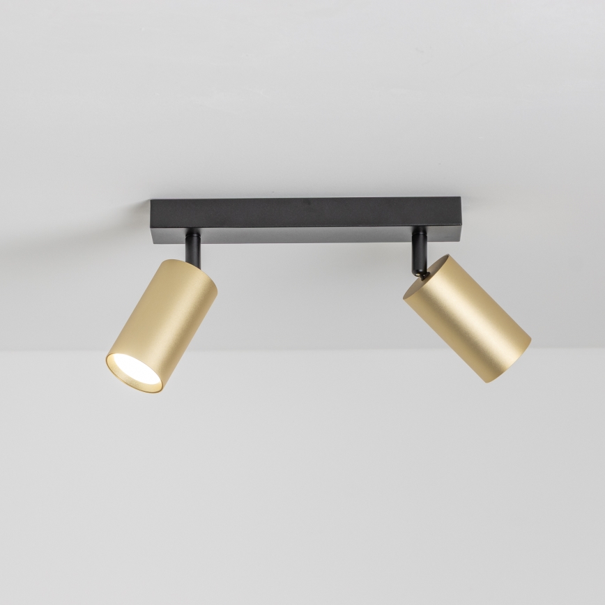 Brilagi - Foco SELE GOLDEN 2xGU10/30W/230V preto/dourado