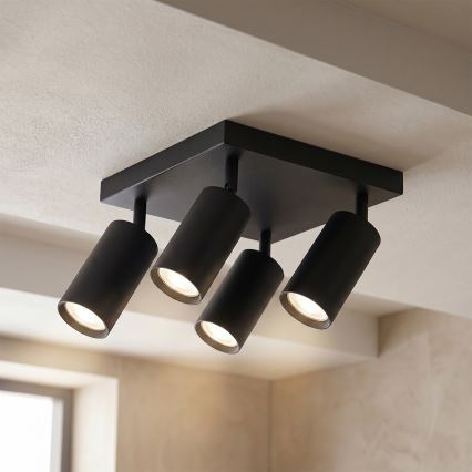 Brilagi - Foco SELE SQUARE 4xGU10/30W/230V preto