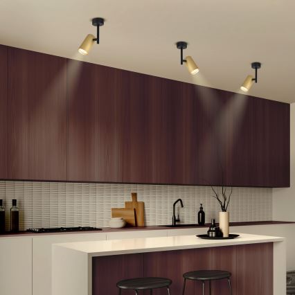 Brilagi - Foco SELE VERTICAL 1xGU10/30W/230V preto/dourado