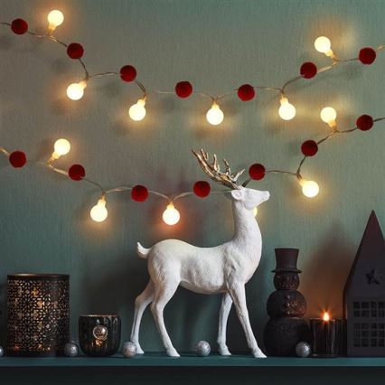 Brilagi - Guirlanda de Natal LED 20xLED/2xAA 1,8m branco quente