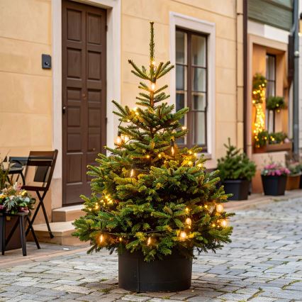 Brilagi - Guirlanda de Natal LED para exterior 10xLED/3xAA 3,2m IP44 branco quente