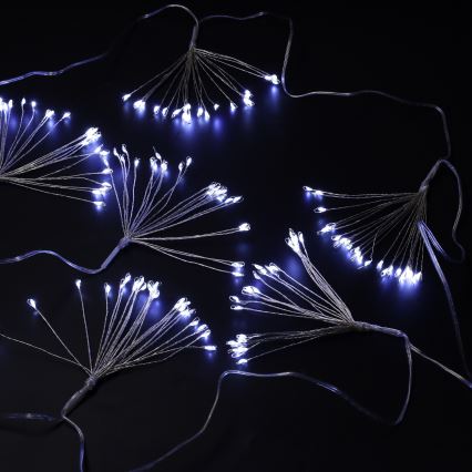 Brilagi - Guirlanda de Natal LED para exterior 150 LEDs 5 m IP44 branco frio, efeito fogos de artifício