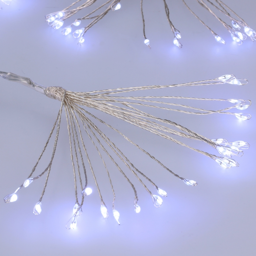 Brilagi - Guirlanda de Natal LED para exterior 150 LEDs 5 m IP44 branco frio, efeito fogos de artifício