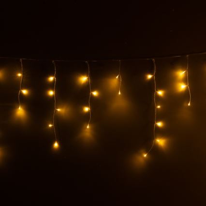 Brilagi - Guirlanda de Natal LED para exterior 200 LEDs/8 funções 13 m IP44 branco quente efeito de pingentes