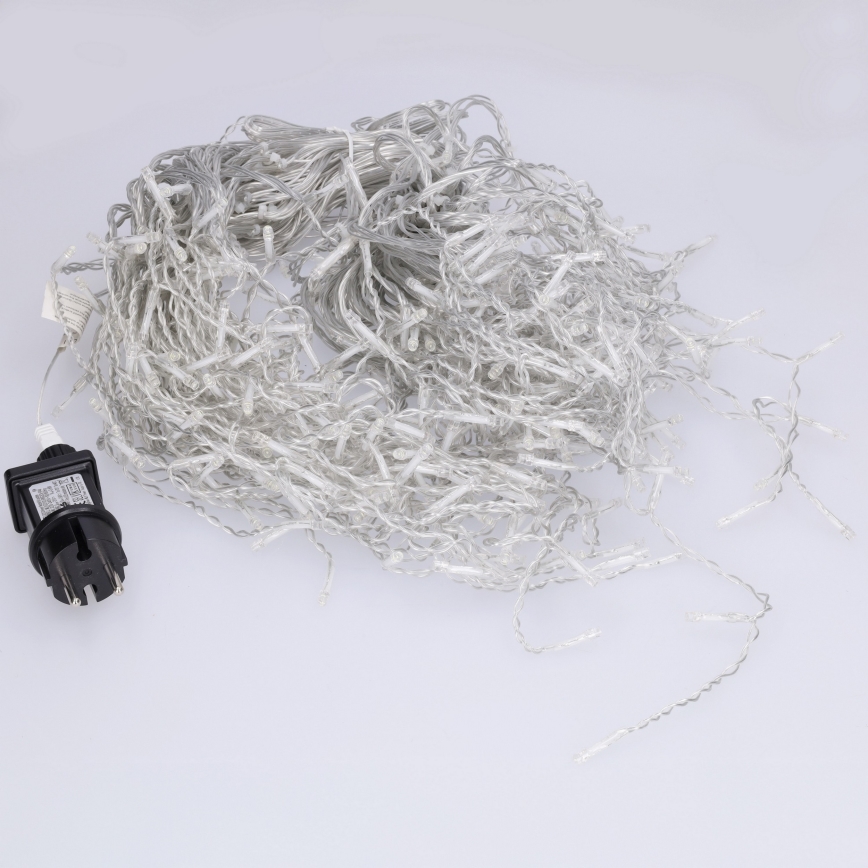 Brilagi - Guirlanda de Natal LED para exterior 400xLED/8 funções 23m IP44 branco frio