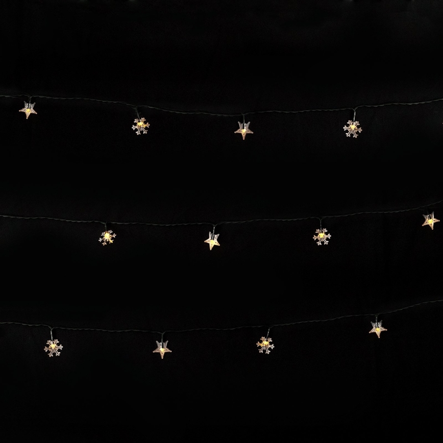 BRILAGI - Guirlanda solar de Natal LED 50xLED/8 funções 12m 800 mAh IP65 branco quente