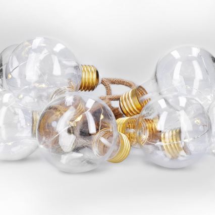Brilagi - Guirlanda decorativa de LED 10xLED/3xAA 1,8m branco quente