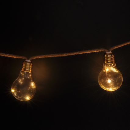 Brilagi - Guirlanda decorativa de LED 10xLED/3xAA 1,8m branco quente