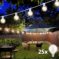 Brilagi - Guirlanda decorativa LED para exterior GIRLANDA 25xE12/0,6W/230V, 20 m, branca, IP44, luz branca quente