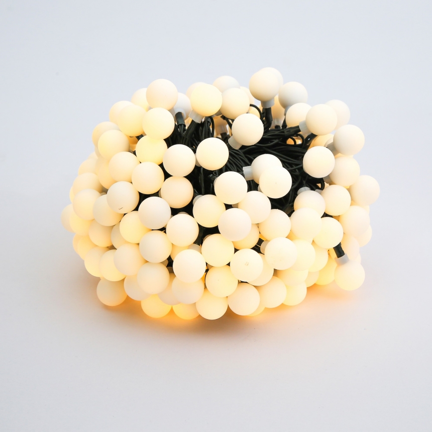 Brilagi - Guirlanda decorativa solar LED BUBBLE 200xLED/8 funções 20m IP65 branco quente 800 mAh