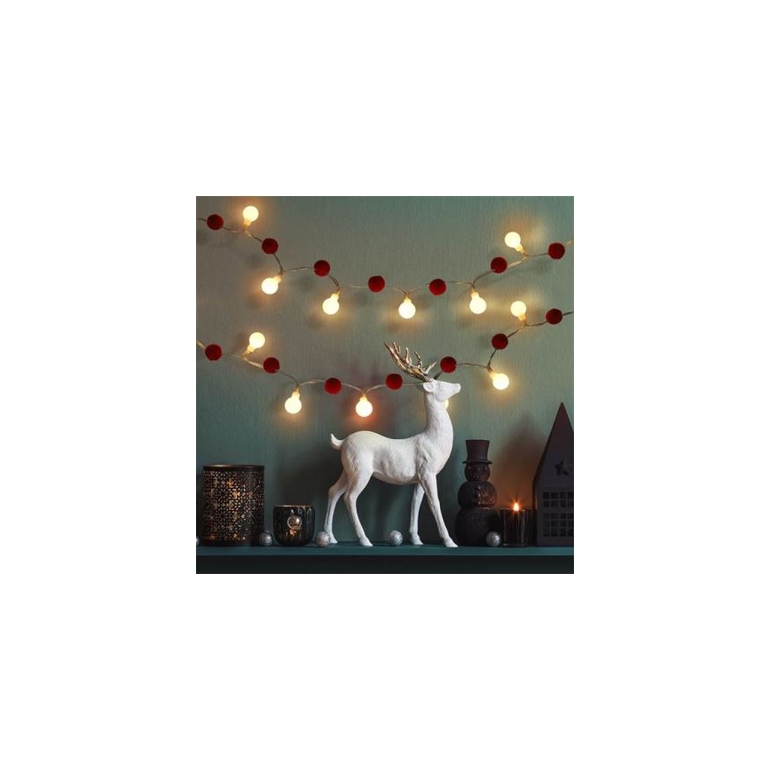 Brilagi - guirlanda LED 20xLED/2xAA 1,8m branco quente
