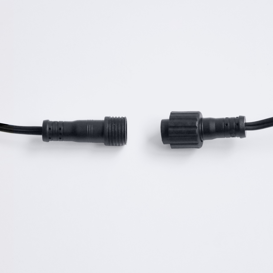 Brilagi - Guirlanda decorativa LED para exterior GIRLANDA 10xE12/0,6W/230V 8m preta IP44 branco quente
