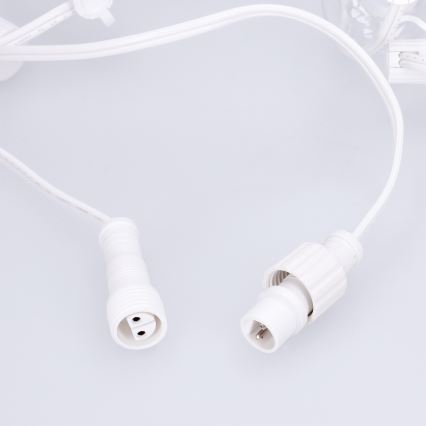 Brilagi - Guirlanda decorativa LED para exterior GIRLANDA 25xE12/0,8W/230V 20m branco IP44 branco quente