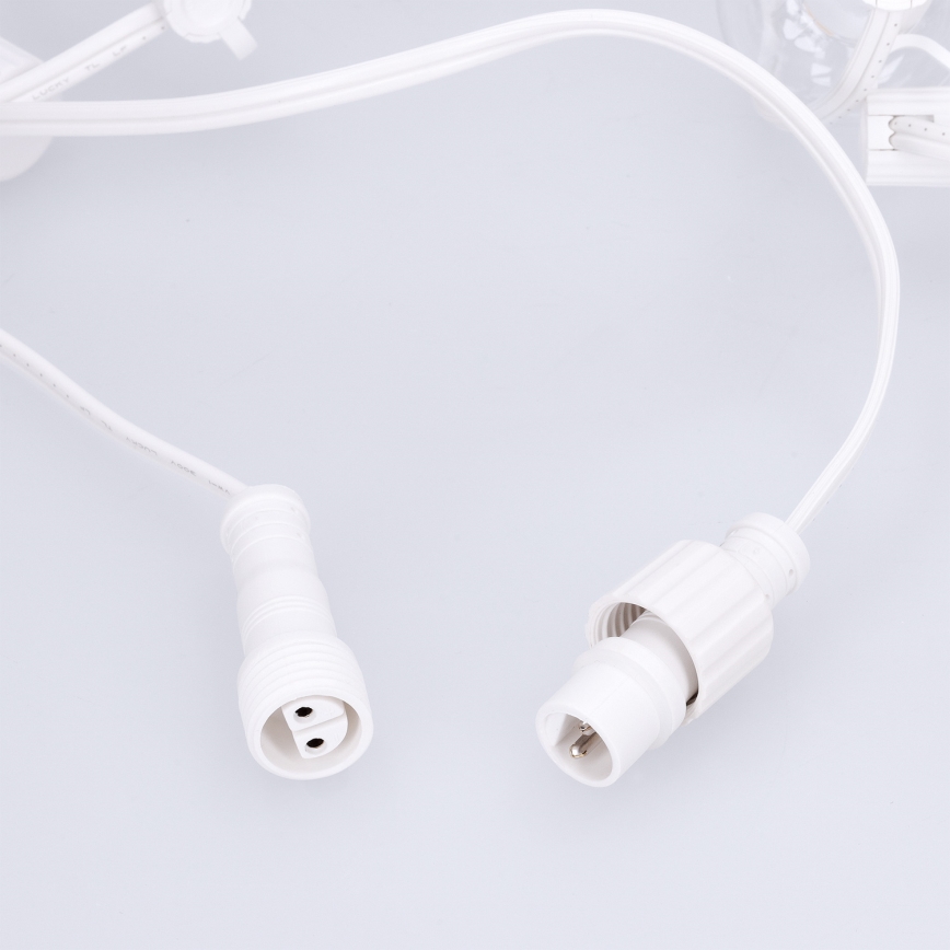 Brilagi - Guirlanda decorativa LED para exterior GIRLANDA 25xE12/0,8W/230V 20m branco IP44 branco quente