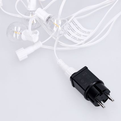 Brilagi - Guirlanda decorativa LED para exterior GIRLANDA 25xE12/0,8W/230V 20m branco IP44 branco quente