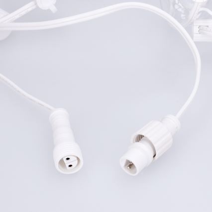 Brilagi - Guirlanda decorativa LED para exterior GIRLANDA 10xE12/0,6W/230V 8m branca IP44 branco quente