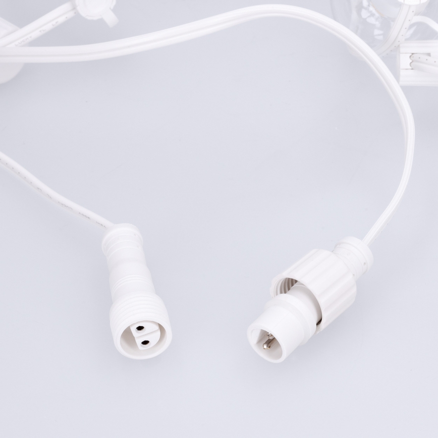 Brilagi - Guirlanda decorativa LED para exterior GIRLANDA 10xE12/0,6W/230V 8m branca IP44 branco quente