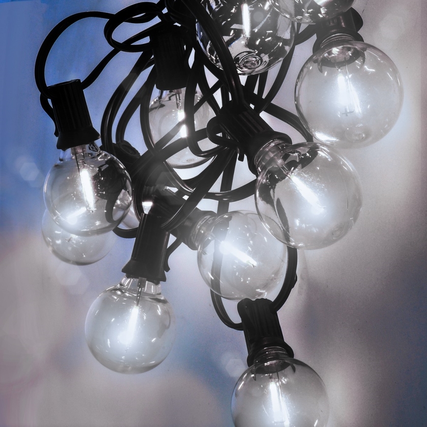 Brilagi - Guirlanda LED decorativa para exterior GIRLANDA 25xE12/0,8W/230V 20m IP44 branco frio