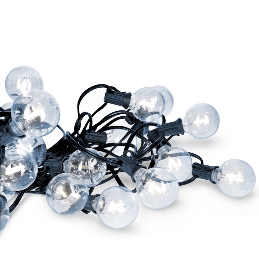 Brilagi - Guirlanda LED decorativa para exterior GIRLANDA 25xE12/0,8W/230V 20m IP44 branco frio