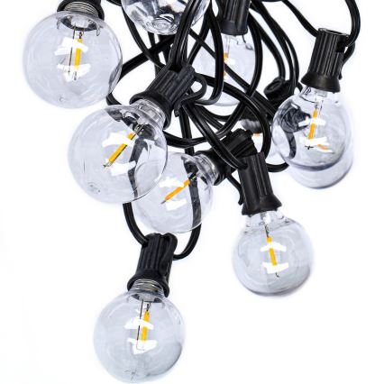 Brilagi - Guirlanda LED decorativa para exterior GIRLANDA 25xE12/0,8W/230V 20m IP44 branco frio