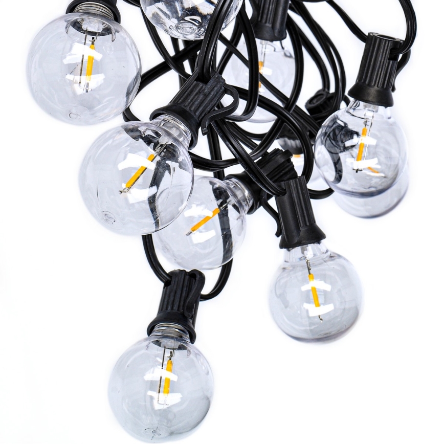 Brilagi - Guirlanda LED decorativa para exterior GIRLANDA 25xE12/0,8W/230V 20m IP44 branco frio