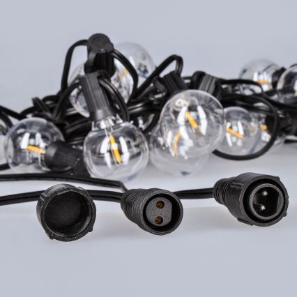 Brilagi - Guirlanda LED decorativa para exterior GIRLANDA 25xE12/0,8W/230V 20m IP44 branco frio