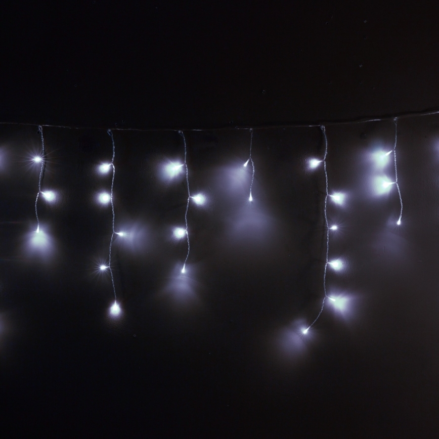 Brilagi - Cordão LED exterior 200 LEDs/8 funções 13 m IP44 branco frio, efeito carámbanos