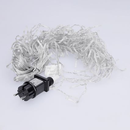 Brilagi - Cordão LED exterior 200 LEDs/8 funções 13 m IP44 branco frio, efeito carámbanos