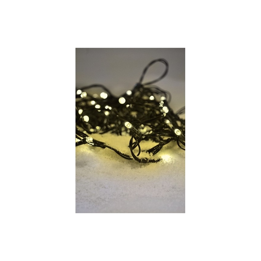 Brilagi - Guirlanda LED para exterior 100 LEDs/8 funções 13 m IP44 branco quente