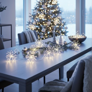 Brilagi - Guirlanda LED para Exterior 150 LEDs 5 m IP44 branco frio efeito de fogo-de-artifício