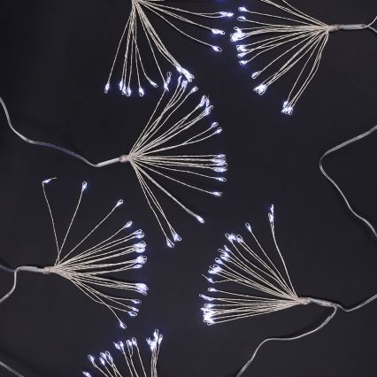 Brilagi - Guirlanda LED para Exterior 150 LEDs 5 m IP44 branco frio efeito de fogo-de-artifício