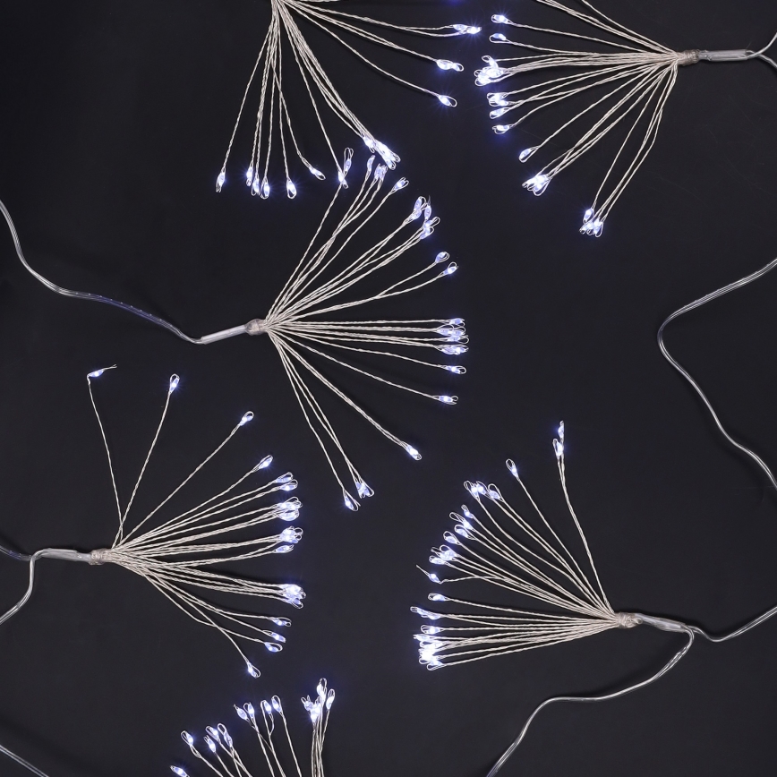 Brilagi - Guirlanda LED para Exterior 150 LEDs 5 m IP44 branco frio efeito de fogo-de-artifício