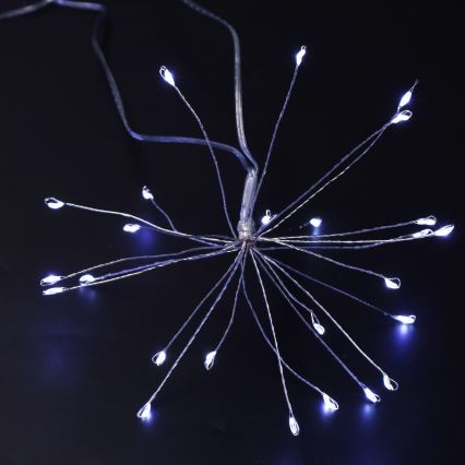 Brilagi - Guirlanda LED para Exterior 150 LEDs 5 m IP44 branco frio efeito de fogo-de-artifício