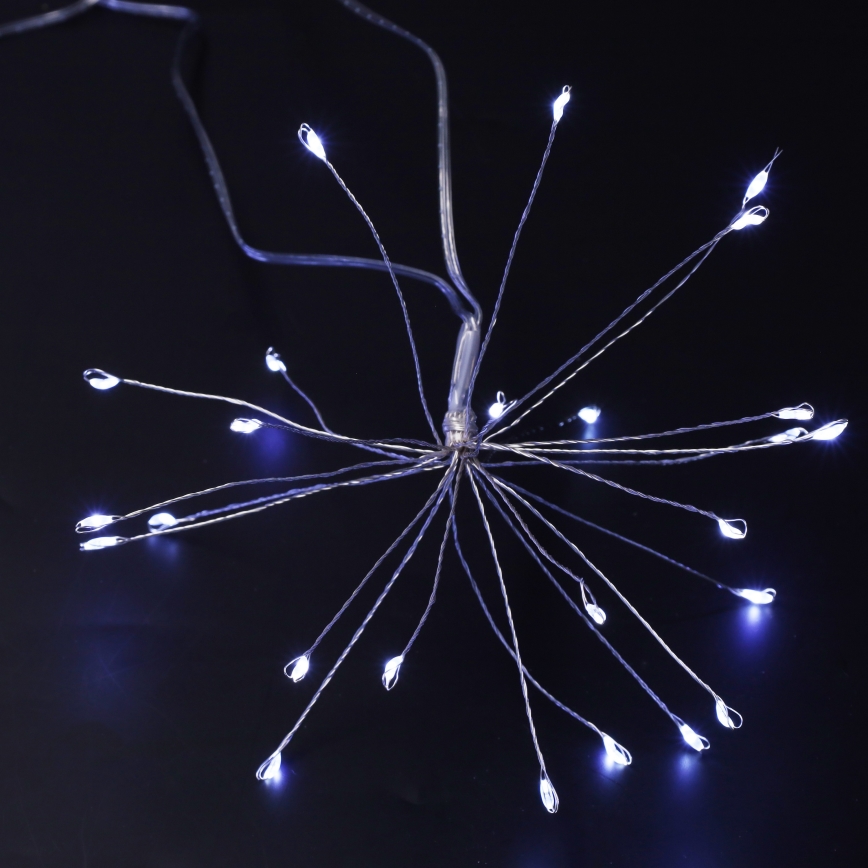 Brilagi - Guirlanda LED para Exterior 150 LEDs 5 m IP44 branco frio efeito de fogo-de-artifício